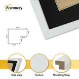 Thin Matt Panoramic Silver Picture Frames With Black Mount