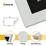 Panoramic Silver Picture Frame With Black Mount Wall Decor Frame