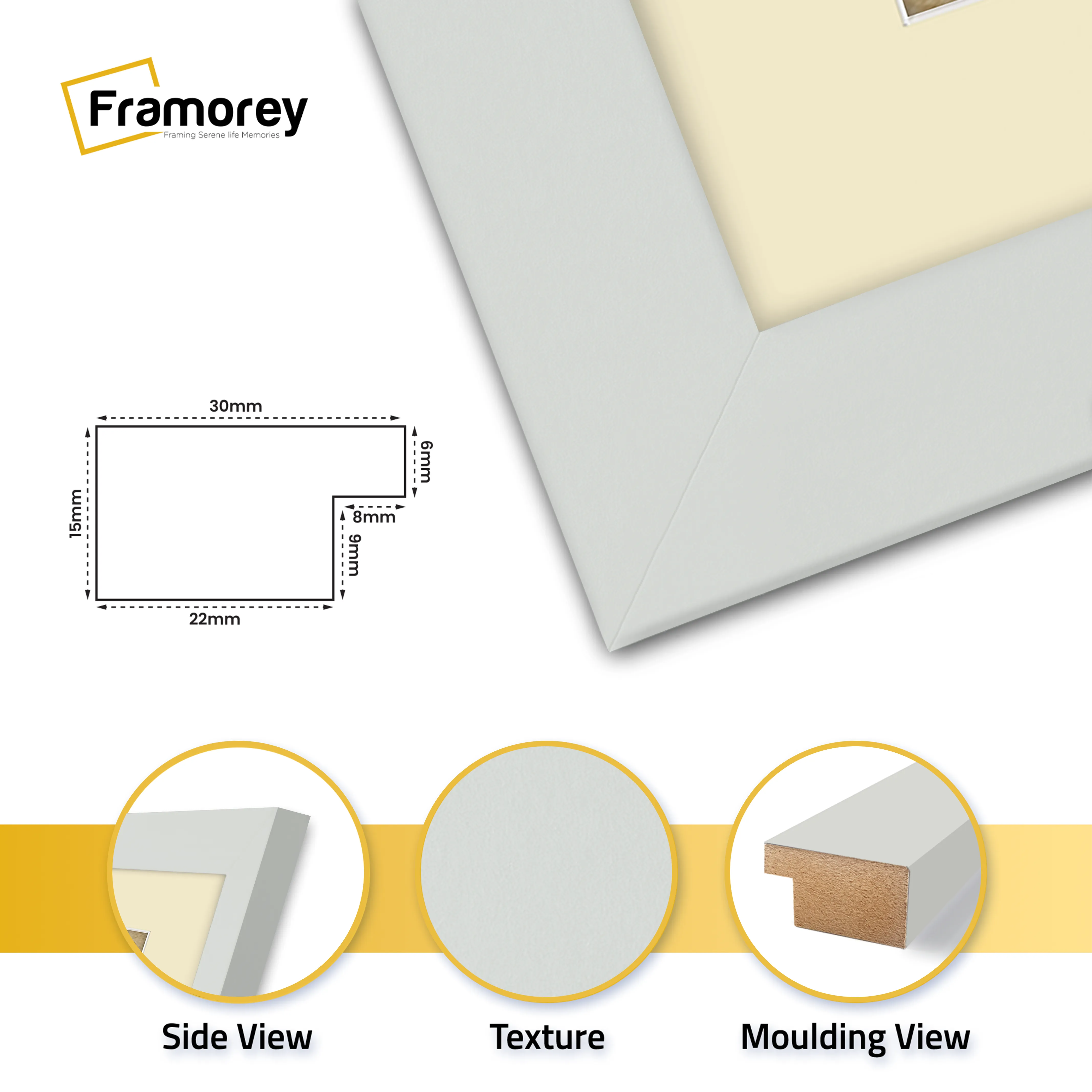 Panoramic Silver Picture Frame With Ivory Mount Wall Decor Frame