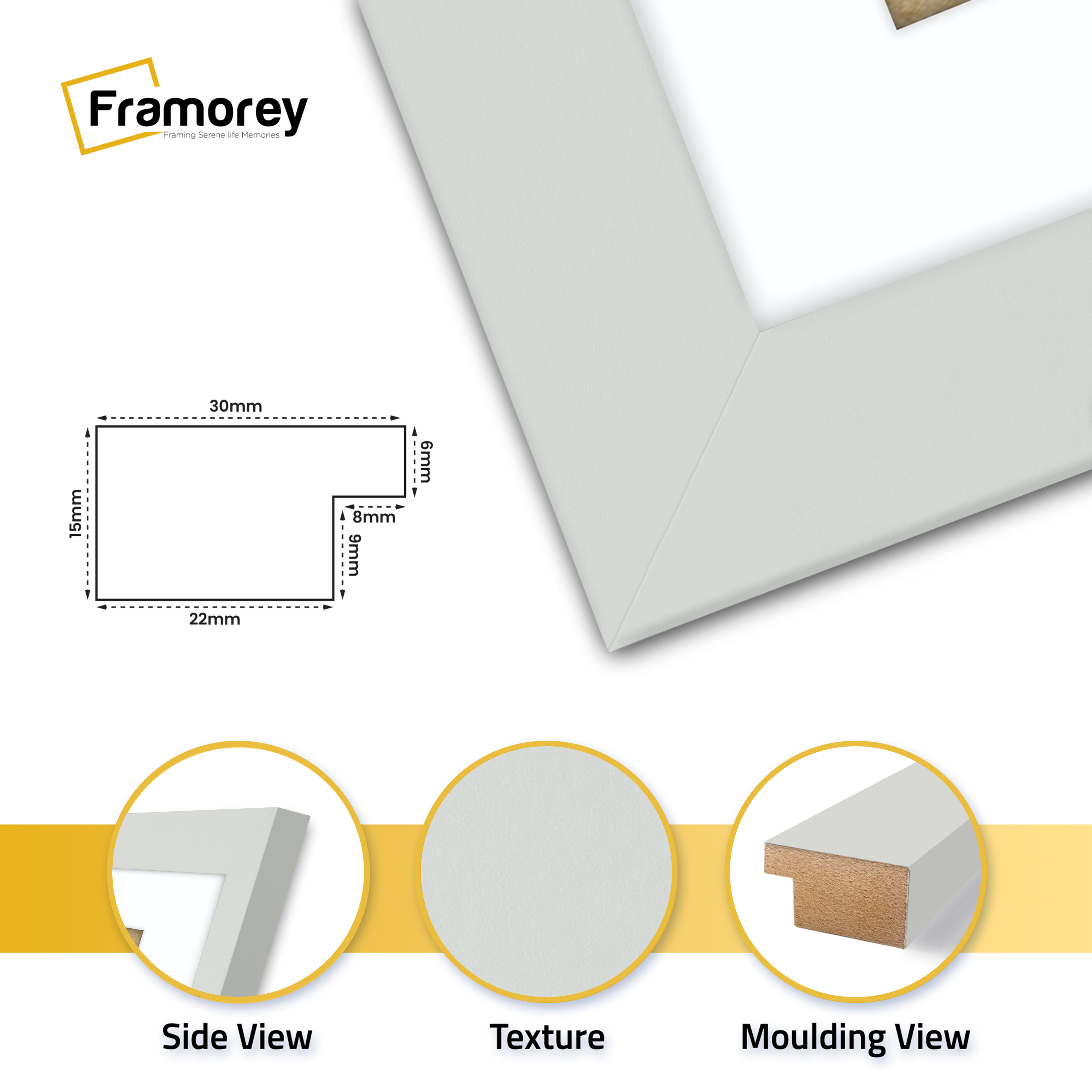 Silver Picture Frame With White Mount