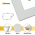 Panoramic Silver Picture Frame With White Mount