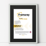 Thin Style Silver Picture Frame With Black Mount