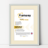 Thin Style Silver Picture Frame With Ivory Mount