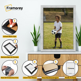 Step-by-step guide showing how to insert a photo into a Silver picture frame