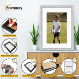 Step-by-step guide showing how to insert a photo into a Silver picture frame