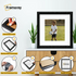 Square Picture Frame Black Glitter Sparkle Photo Frames With White Mount