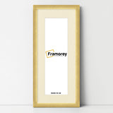 Panoramic Size Glitter Sparkle Gold Photo Frames With Ivory Mount