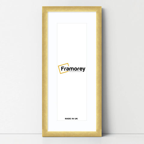 Panoramic Size Glitter Sparkle Gold Photo Frames With White Mount