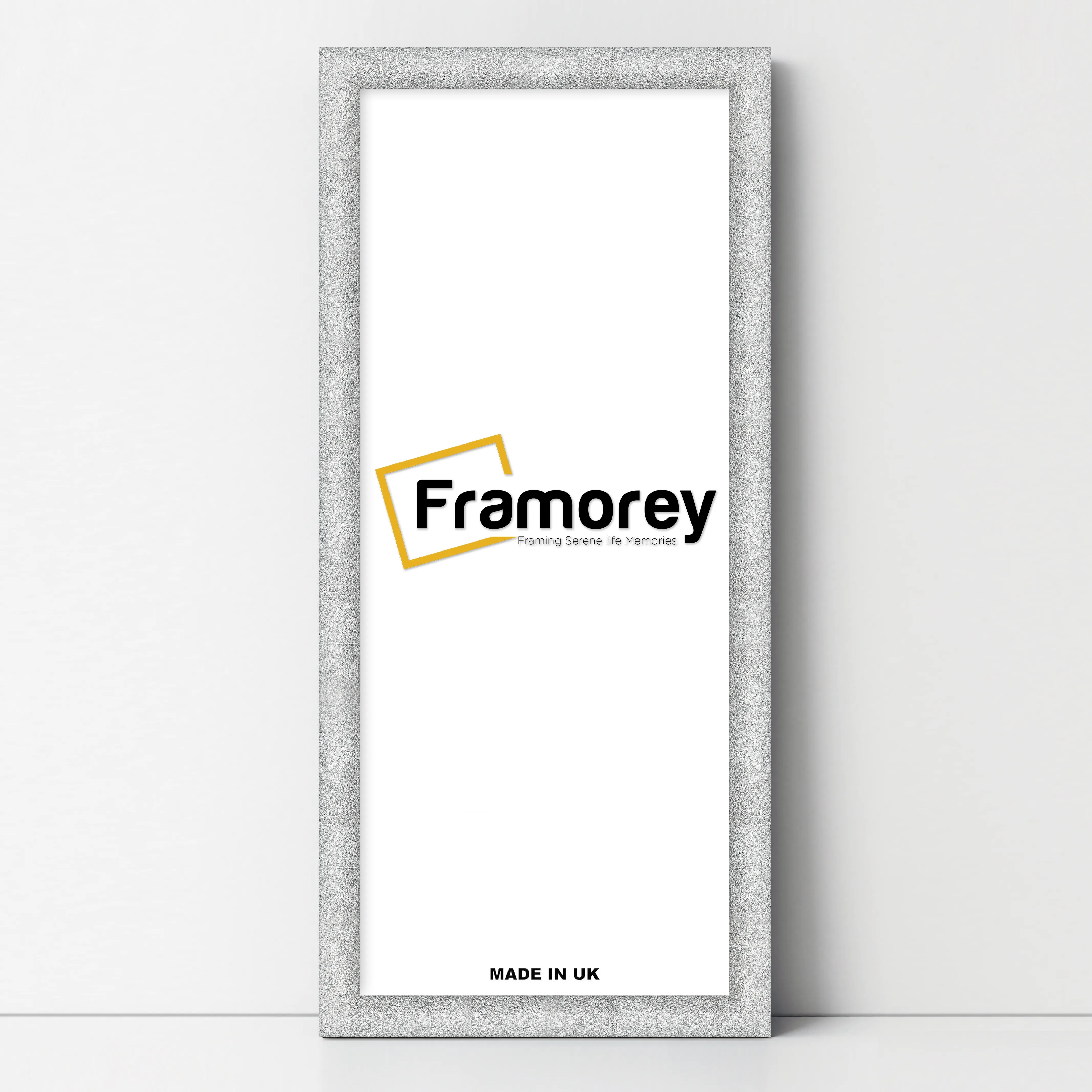 Panoramic Size Glitter Sparkle Silver Photo Frames Wall Art Frame