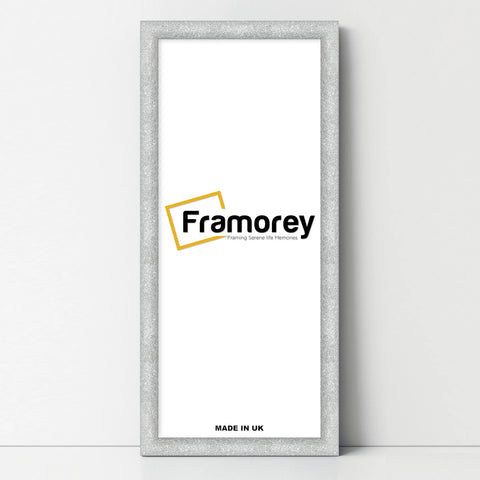 Panoramic Size Glitter Sparkle Silver Photo Frames Wall Art Frame