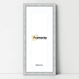 Panoramic Size Glitter Sparkle Silver Photo Frames With White Mount