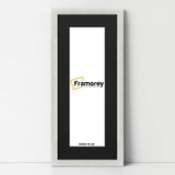 Panoramic Size Glitter Sparkle White Photo Frames With Black Mount