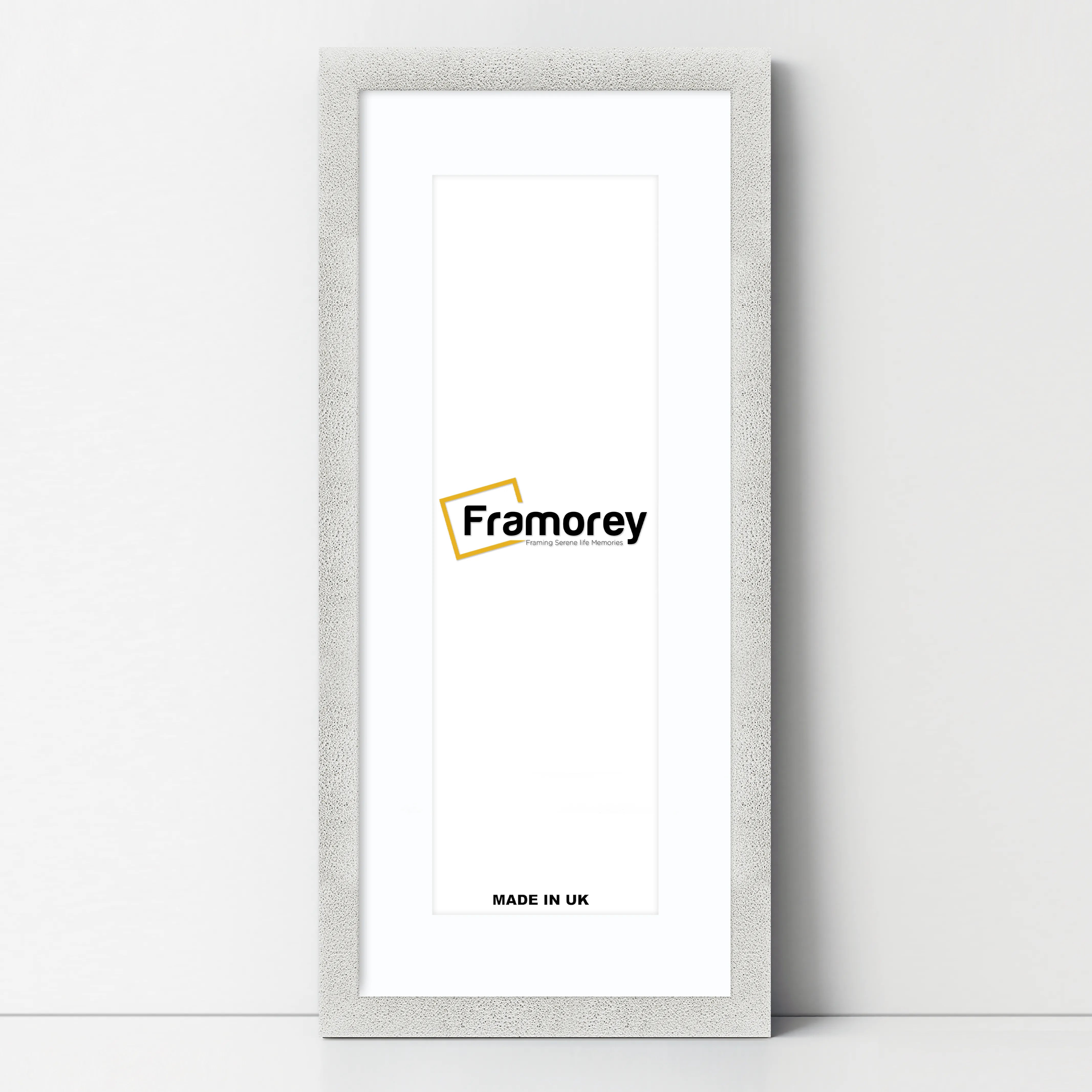 Panoramic Size Glitter Sparkle White Photo Frames With White Mount