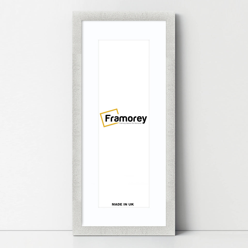 Panoramic Size Glitter Sparkle White Photo Frames With White Mount