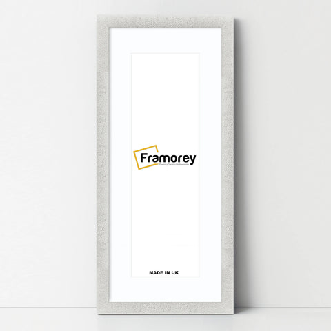 Panoramic Size Glitter Sparkle White Photo Frames With White Mount