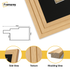 close view of oak with black mount Poster frame featuring side view texture and molding view