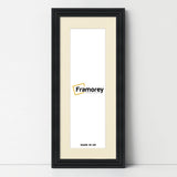 Panoramic Step Style Black Photo Frame With Ivory  Mount