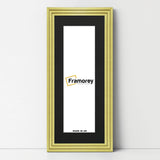 Panoramic Step Style Gold Photo Frame With Black Mount