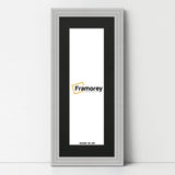 Panoramic Step Style Grey Photo Frame With Black Mount