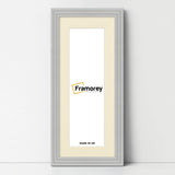 Panoramic Step Style Grey Photo Frame With Ivory Mount
