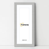 Panoramic Step Style Grey Photo Frame With White Mount