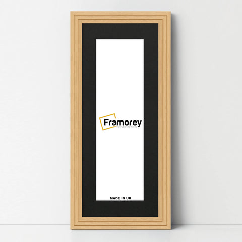 Panoramic Step Style Oak Photo Frame With Black Mount