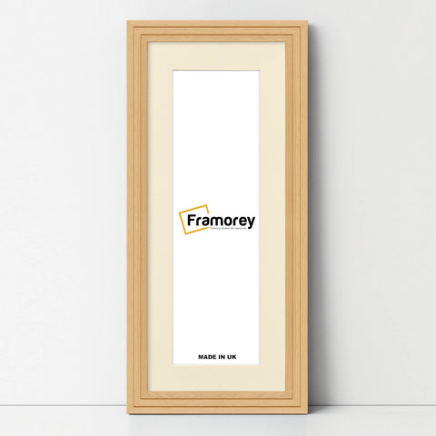 Panoramic Step Style Oak Photo Frame With Ivory  Mount