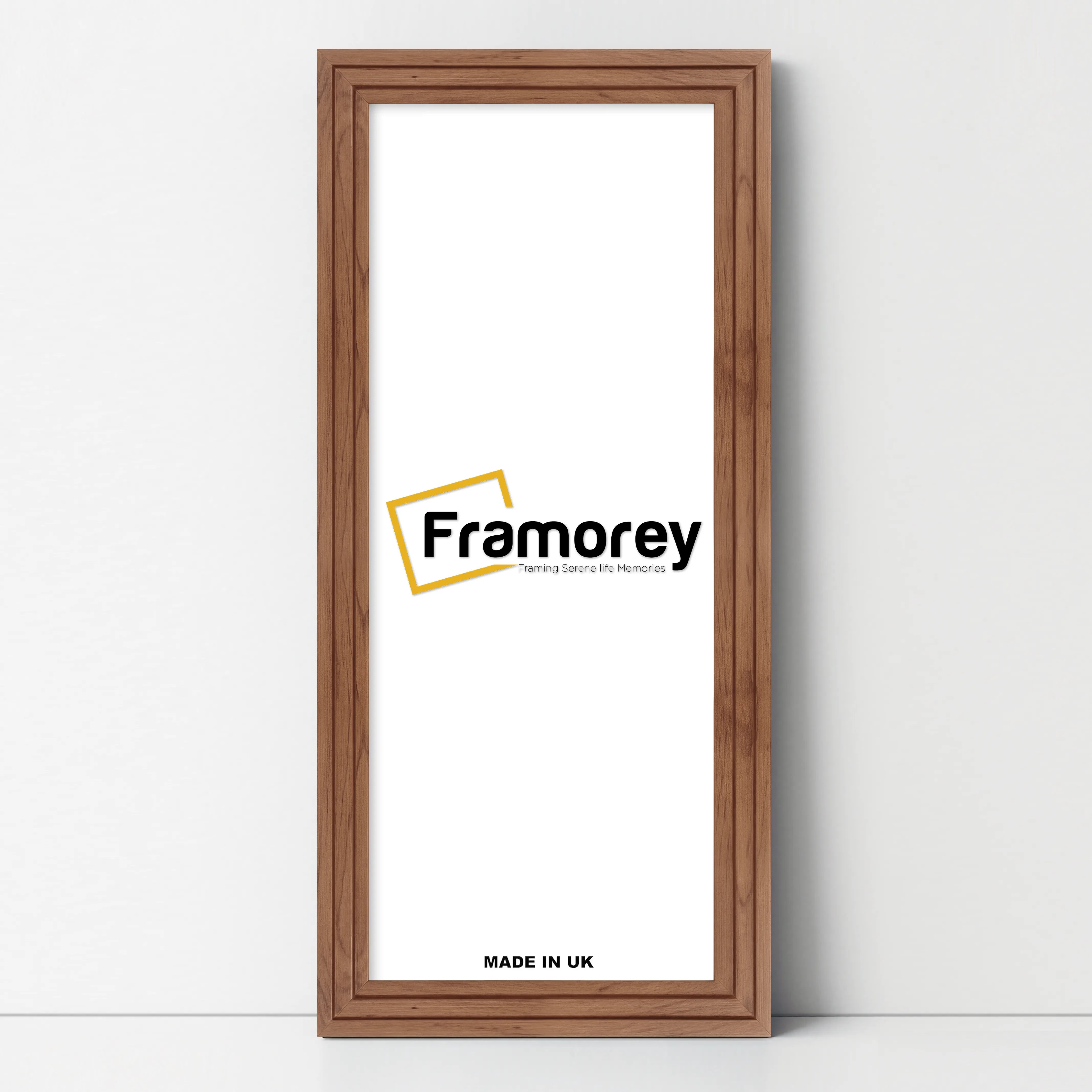 Panoramic Step Style Walnut Picture Frame Wall Art Poster Frame