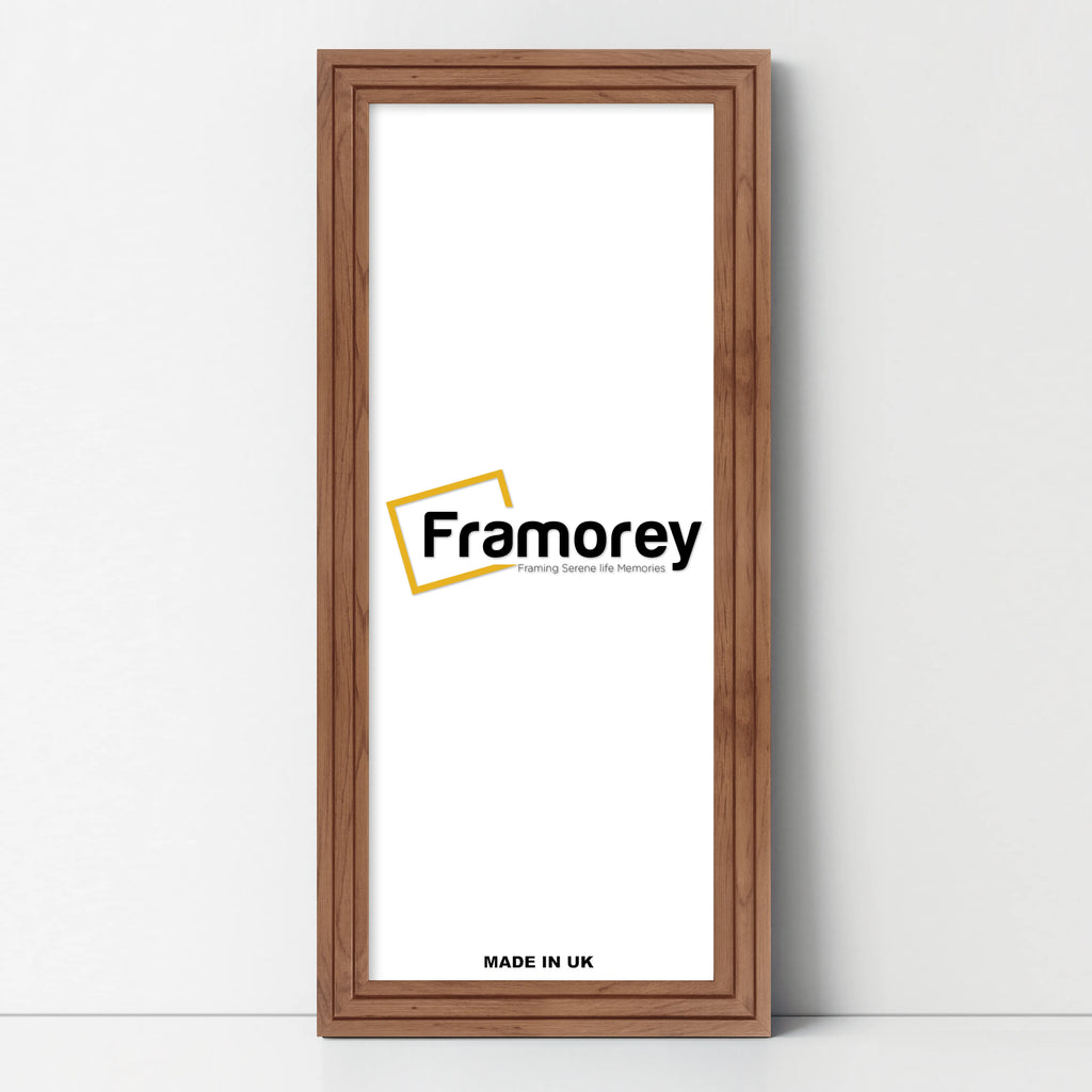 Panoramic Step Style Walnut Picture Frame Wall Art Poster Frame