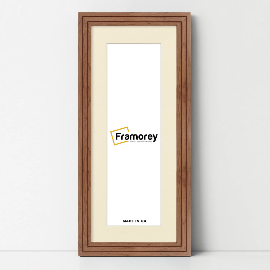 Panoramic Step Style Walnut Photo Frame With Ivory  Mount