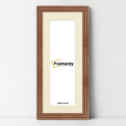 Panoramic Step Style Walnut Photo Frame With Ivory  Mount