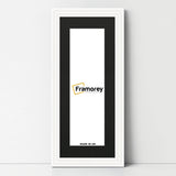 Panoramic Step Style White Photo Frame With Black Mount