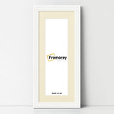 Panoramic Step Style White Photo Frame With Ivory  Mount
