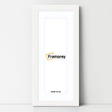 Panoramic Step Style White Photo Frame With White Mount
