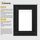 Step Style Black Picture Frame Wall Art Poster Frame With Black Mount