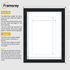 Step Style Black Picture Frame Wall Art Poster Frame With White Mount