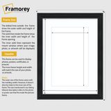 Step Style Black Picture Frame Wall Art Poster Frame With White Mount