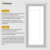 Panoramic Step Style Grey Photo Frame With White Mount