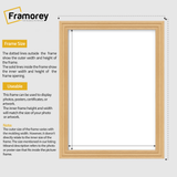 Step Style Oak Picture Frame Wall Art Poster Frame