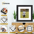Swept Style Square Black Picture Frame white Mount