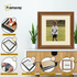 Swept Style Square Walnut Picture Frame Wall D?cor Photo Frame With Ivory Mount
