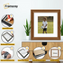 Swept Style Square Walnut Picture Frame Wall D?cor Photo Frame With White Mount