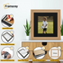 Swept Style Square Oak Picture Frame Wall Decor Photo Frame With Black  Mount