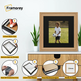 Swept Style Square Oak Picture Frame Wall Decor Photo Frame With Black  Mount
