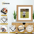 Swept Style Square Oak Picture Frame With White Mount Photo Frame
