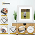 Swept Style Square White Picture Frame With White Mount