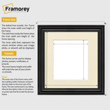 Swept Style Square Black Picture Frame Wall Decor Photo Frame With Ivory Mount