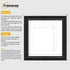 Swept Style Square Black Picture Frame white Mount