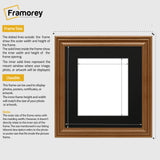 Swept Style Square Walnut Picture Frame Wall Frame With Black  Mount
