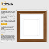 Swept Style Square Walnut Picture Frame Wall D?cor Photo Frame With White Mount